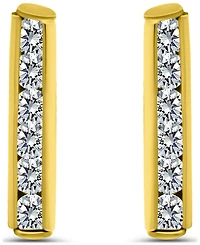 Giani Bernini Cubic Zirconia Set Bar Post Earrings (5/8 ct. t.w.) in 18K Gold Over Sterling Silver, Macy's Exclusive
