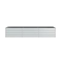 Garden Raised Bed Silver Galvanized Steel Large