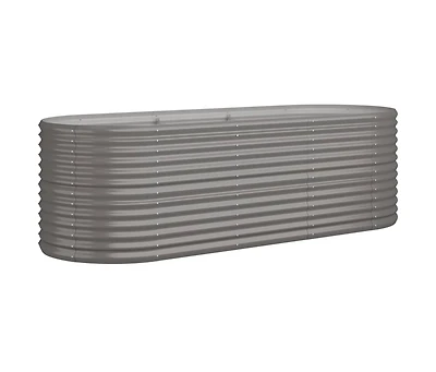 Garden Raised Bed Grey Powder-coated steel Large Durable