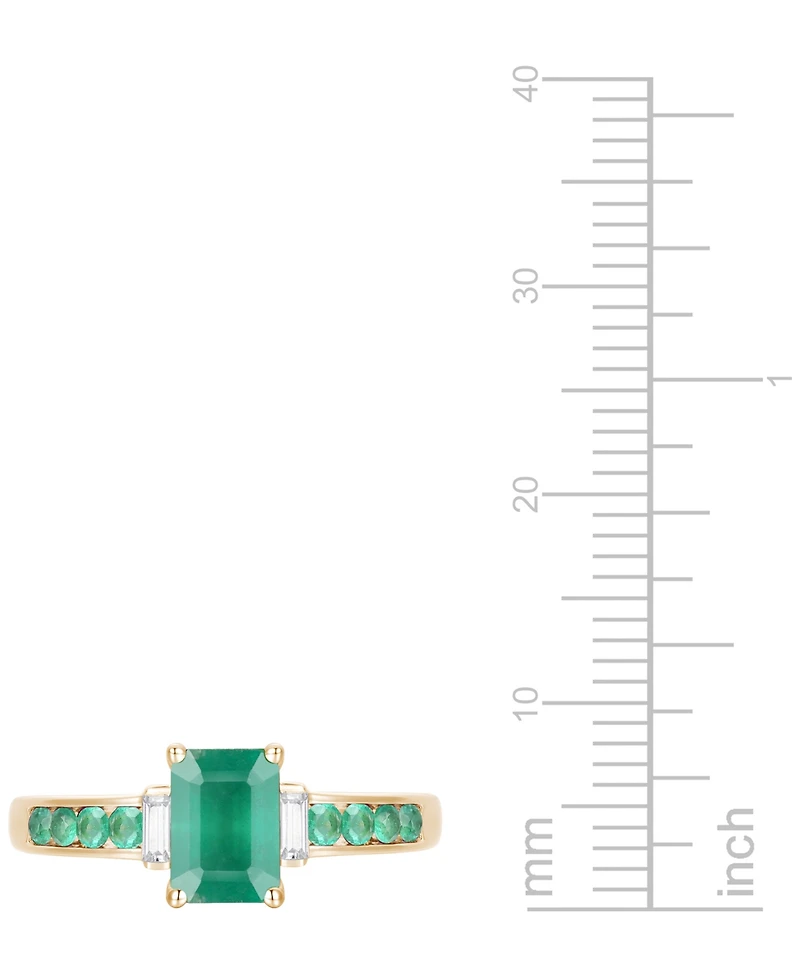 Macy's Gemstone and Diamond Ring (1/20 ct. t.w.) 14K Gold White