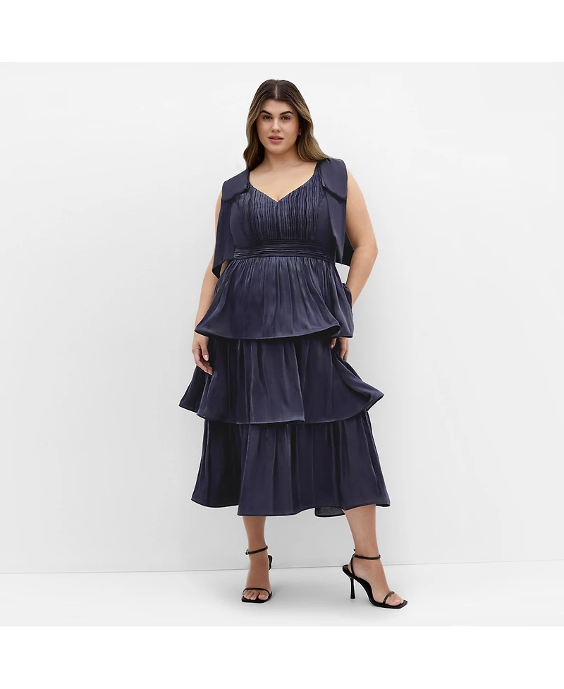 City Chic Women's Betty Bow Midi Dress