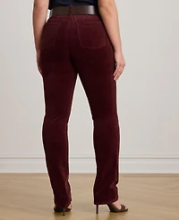 Lauren Ralph Plus Stretch Mid-Rise Straight Pants