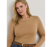 Lauren Ralph Plus Stretch Long Sleeve T-Shirt