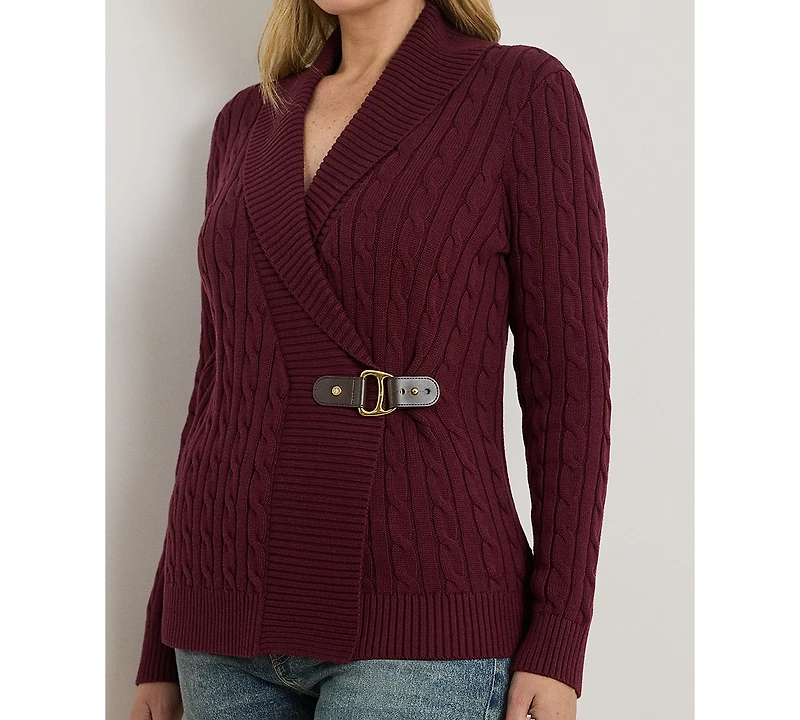 Lauren Ralph Lauren Plus Size Long-Sleeve Buckled Sweater