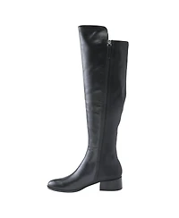 Spring Step Rider Over-the-Knee Leather Boot with Stretch Back Panel and Leather-Wrapped Heel