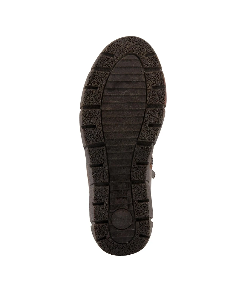 Azura Spring Step Katana Burnished Nubuck Leather Bootie with Removable Insole and Rugged Sole