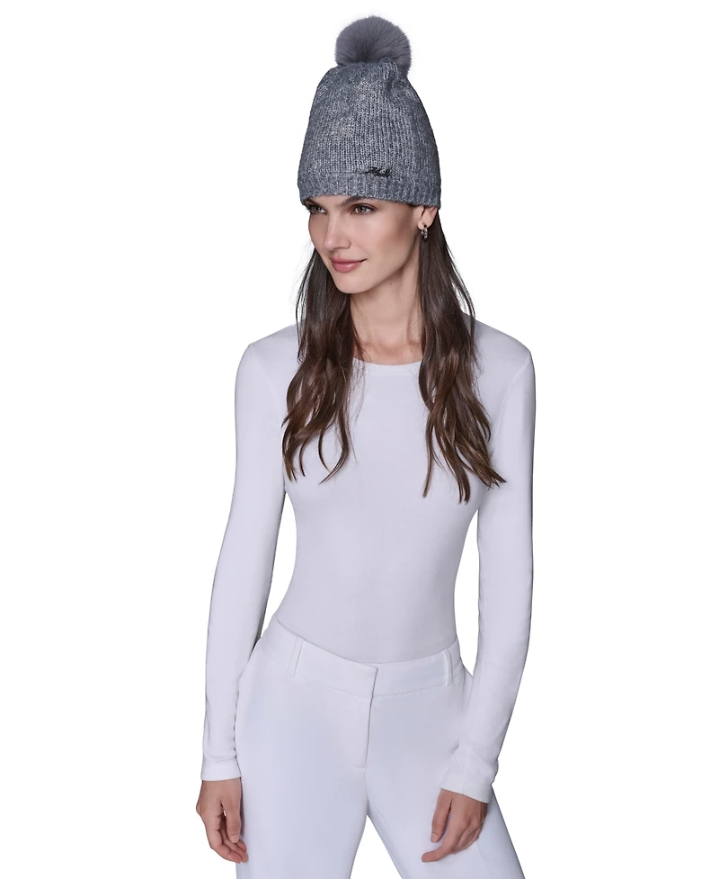 Karl Lagerfeld Paris Women's Studded Star Detail Beanie