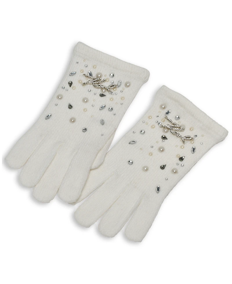 Karl Lagerfeld Paris Women's Krystal Tech Gloves