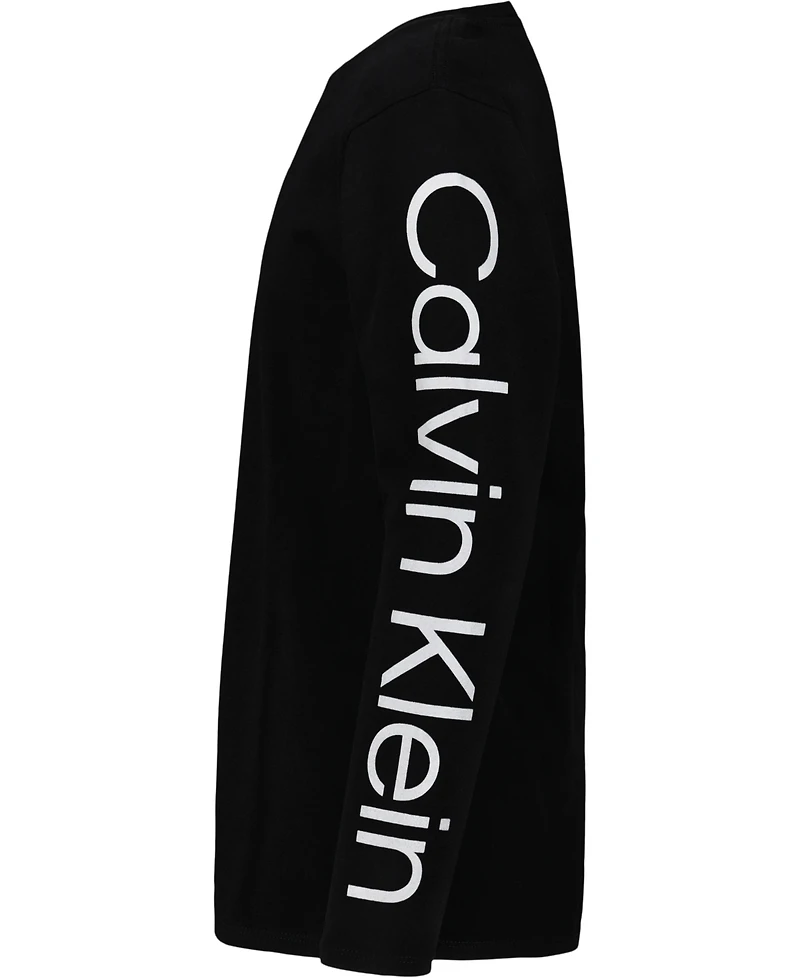 Calvin Klein Big Boys 8-20 Long Sleeve Print T-Shirt