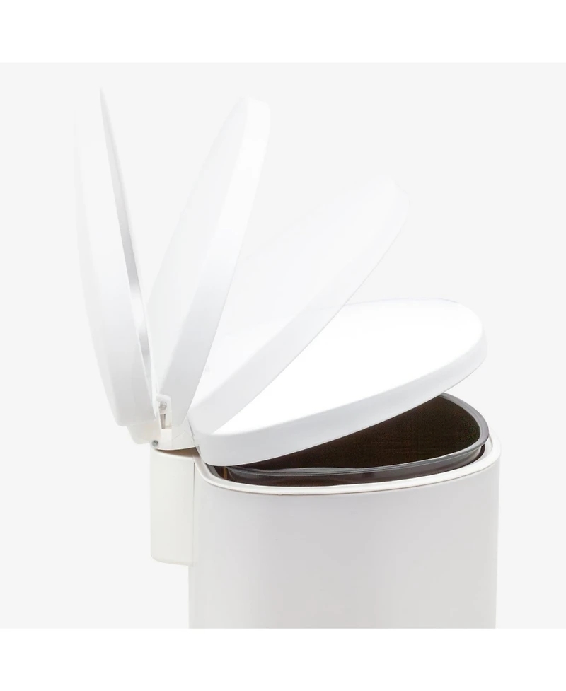 Qualiazero 50L / 13.2 Gallon D-Shape Step Can - Matte White