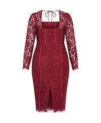 City Chic Plus Valentine Lace Dress