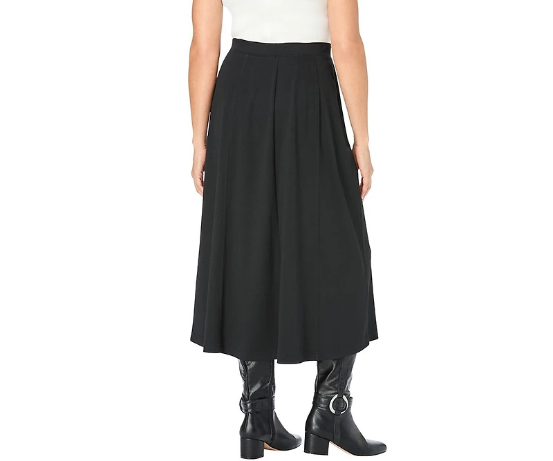 Woman Within Plus Ponte Knit A-Line Skirt