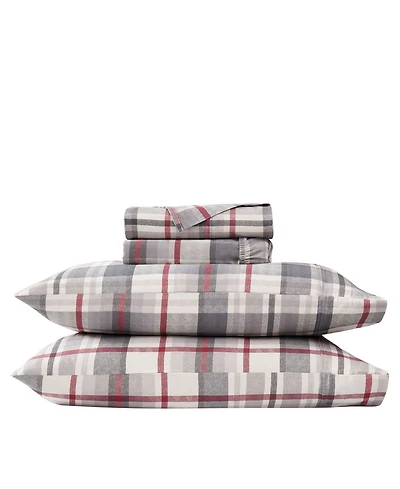 Southshore Fine Linens Highland Plaid Extra Deep Pocket 300- Thread Count 4-Pc. Sheet Set, California King