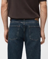 Mango Men's Moby Straight-Fit Dark-Wash Jeans