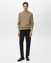 Mango Men's Cotton Braided Sweater