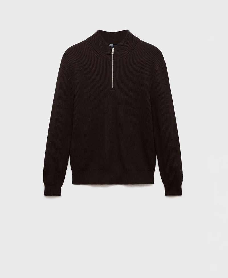 Mango Men's Cotton Perkins Neck Sweater