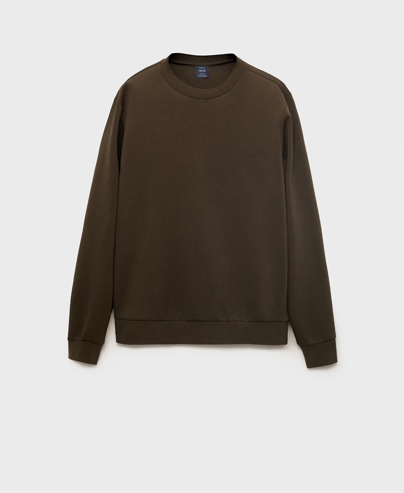Mango Men's Regular-Fit Cotton Sweatshirt