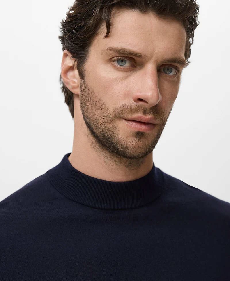 Mango Men's Wool Turtleneck Sweater