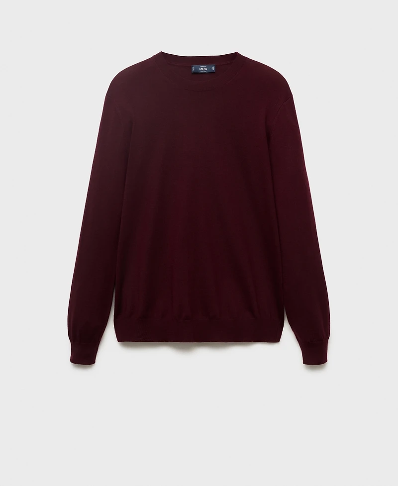 Mango Men's Wool Round-Neck Sweater