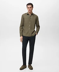 Mango Men's Regular-Fit Cotton Shirt