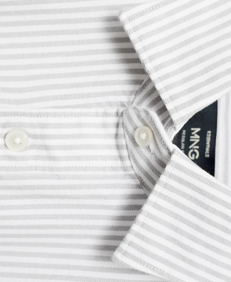 Mango Men's Cotton Kodak Striped Shirt