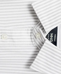 Mango Men's Cotton Kodak Striped Shirt