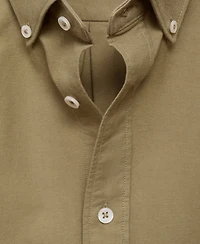 Mango Men's Cotton Oxford Shirt