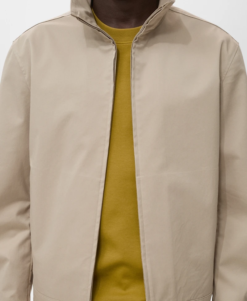 Mango Men's Zipper Cotton Jacket