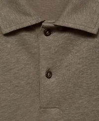 Mango Men's Linen Blend Slim Fit Polo Shirt