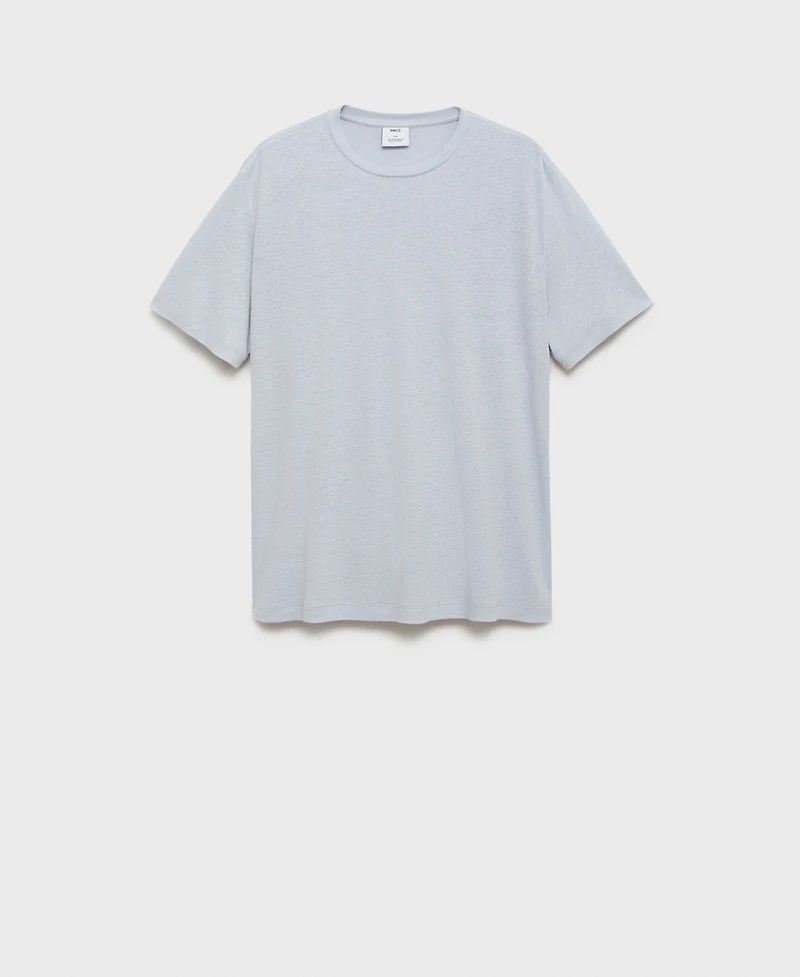 Mango Men's Linen Slim-Fit T-Shirt