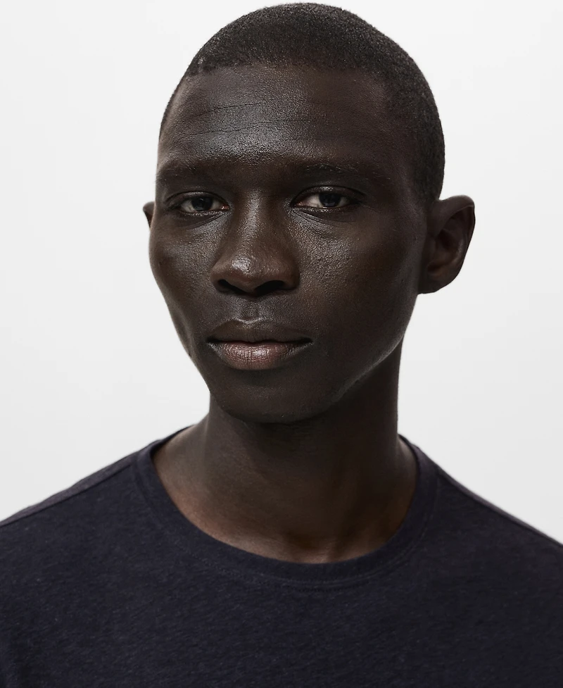 Mango Men's Linen Slim-Fit T-Shirt