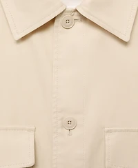 Mango Men's Pockets Lyocell Cotton Jacket