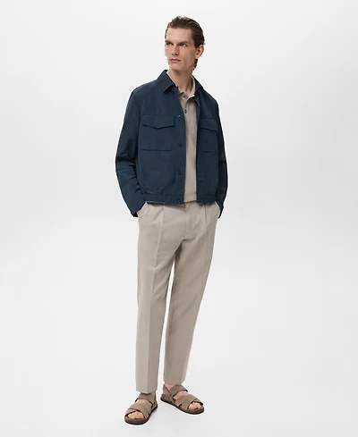 Mango Men's Pockets Water-Repellent Jacket