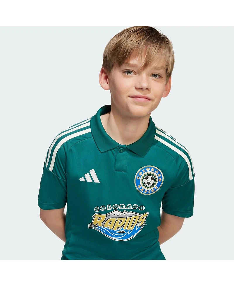 Adidas Big Boys and Girls Green Colorado Rapids 2025 Third Replica Jersey
