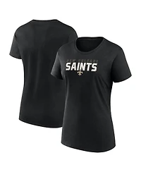 Logo Athletic Women's Black New Orleans Saints Lean T-Shirt