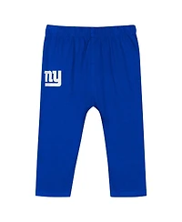 Outerstuff Baby Boys and Girls 2-Piece New York Giants Double Up Long Sleeve Bodysuit Pants Set