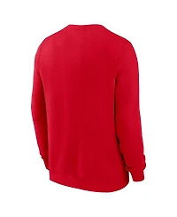 Nike Men's Red Kansas City Chiefs Primetime Club Fleece Pullover Sweatshirt