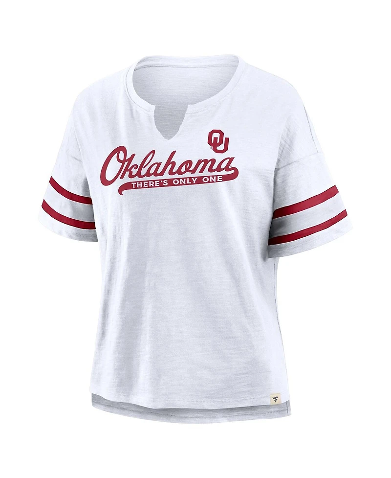 Fanatics Women's White Oklahoma Sooners Hometown Premium Script T-Shirt