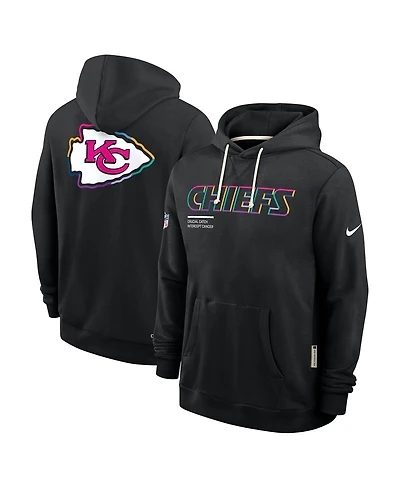 Nike Men's Black Kansas City Chiefs Tall 2025 Nfl Crucial Catch Sideline Standard Issue Dri-fit Hoodie