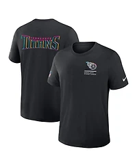 Nike Men's Black Tennessee Titans 2025 Nfl Crucial Catch Tri-Blend Dri-fit T-Shirt