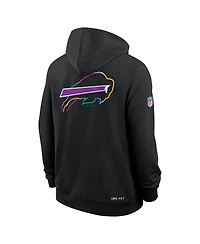 Nike Men's Black Buffalo Bills 2025 Nfl Crucial Catch Sideline Standard Issue Dri-fit Hoodie