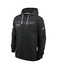 Nike Men's Black Chicago Bears 2025 Nfl Crucial Catch Sideline Standard Issue Dri-fit Hoodie