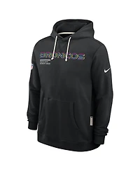Nike Men's Black Denver Broncos 2025 Nfl Crucial Catch Sideline Standard Issue Dri-fit Hoodie