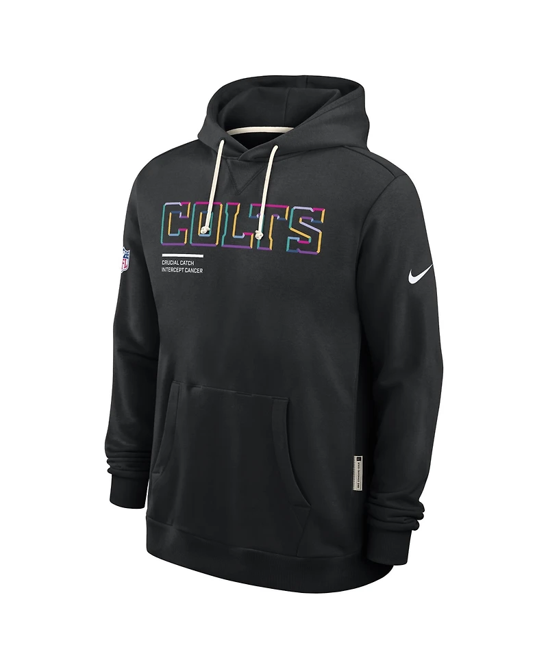 Nike Men's Black Indianapolis Colts 2025 Nfl Crucial Catch Sideline Standard Issue Dri-fit Hoodie