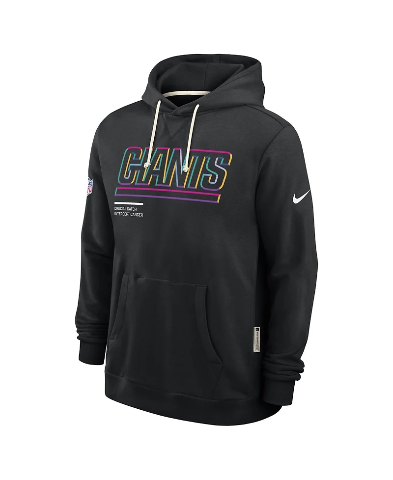 Nike Men's Black New York Giants 2025 Nfl Crucial Catch Sideline Standard Issue Dri-fit Hoodie