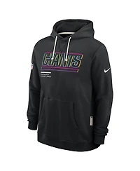 Nike Men's Black New York Giants 2025 Nfl Crucial Catch Sideline Standard Issue Dri-fit Hoodie