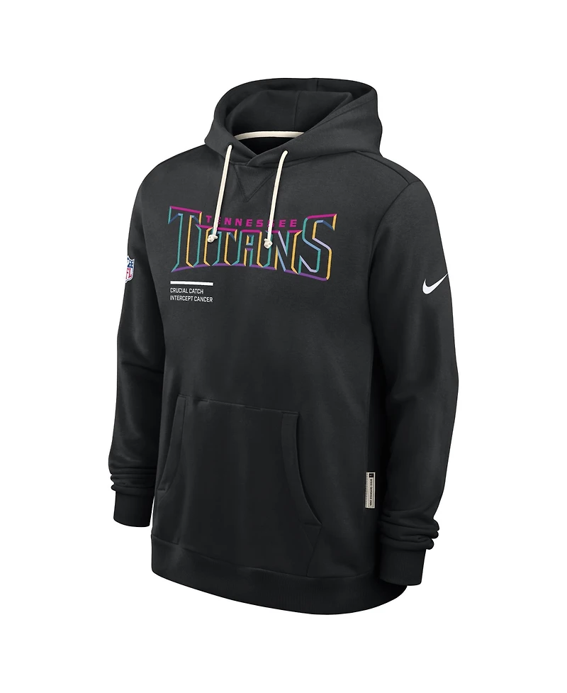 Nike Men's Black Tennessee Titans 2025 Nfl Crucial Catch Sideline Standard Issue Dri-fit Hoodie