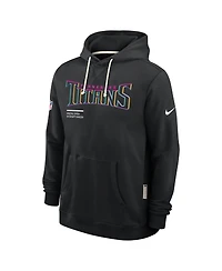 Nike Men's Black Tennessee Titans 2025 Nfl Crucial Catch Sideline Standard Issue Dri-fit Hoodie