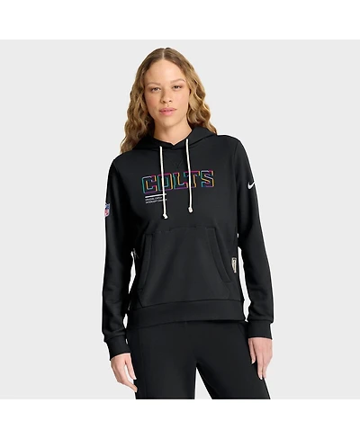 Nike Women's Black Indianapolis Colts 2025 Nfl Crucial Catch Sideline Standard Issue Dri-fit Hoodie