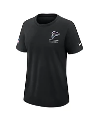 Nike Women's Black Atlanta Falcons 2025 Nfl Crucial Catch Tri-Blend Dri-fit T-Shirt